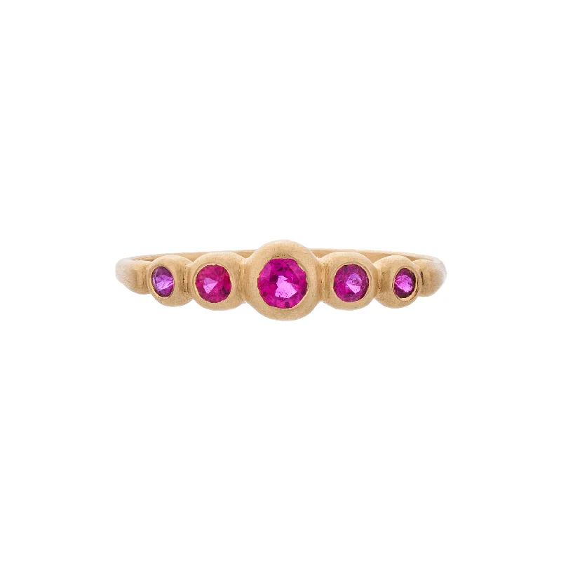 Flash Sale On Elegant Jewelry – Don't Miss Out Marian Maurer 18k Five Stone Ruby Kima Ring