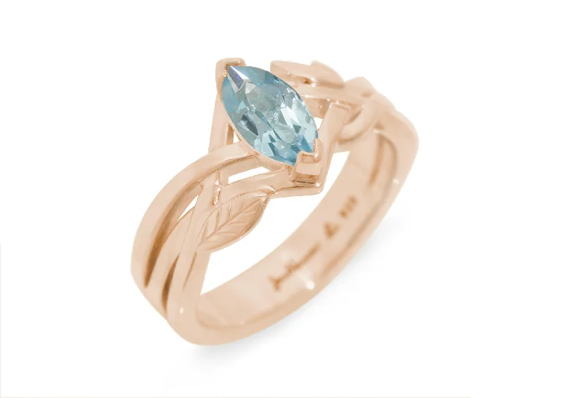 Best Jewelry Deals – Shop Premium Pieces At Great Prices Marquise Gemstone Elvish Woodland Ring, Red Gold