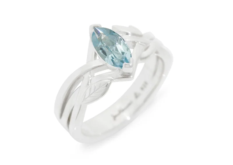 Must-Have Jewelry Pieces At Reduced Prices Marquise Gemstone Elvish Woodland Ring, Sterling Silver