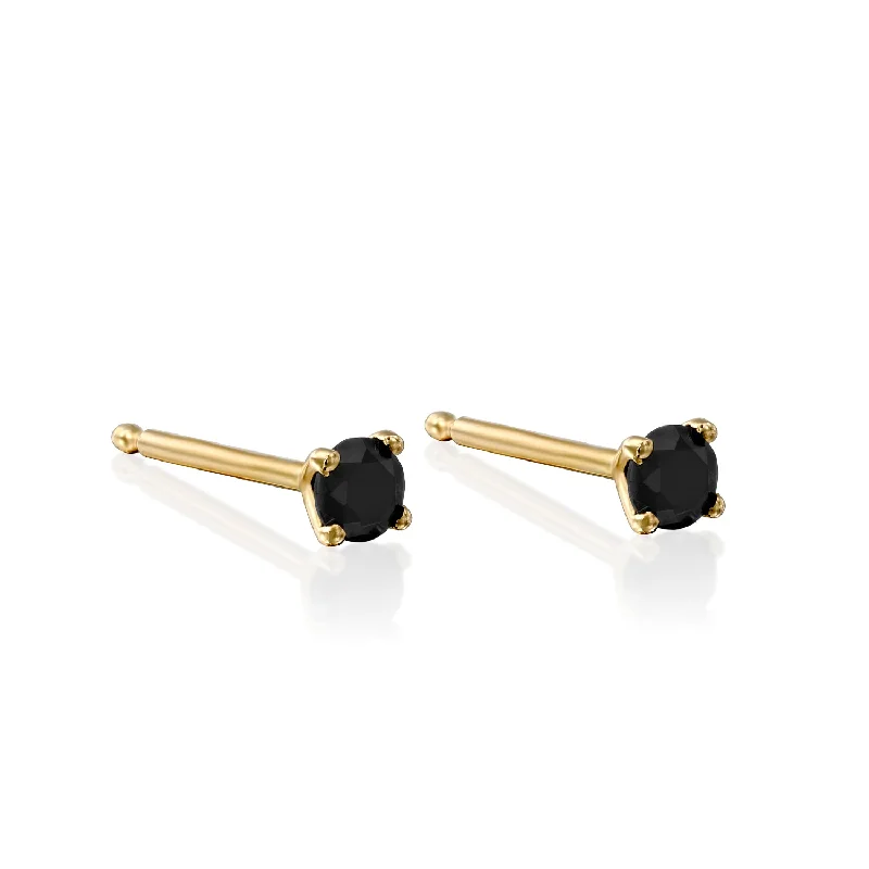 Limited-Time Offer On Elegant Jewelry Pieces Martina Gold Earring 3mm Black Diamond