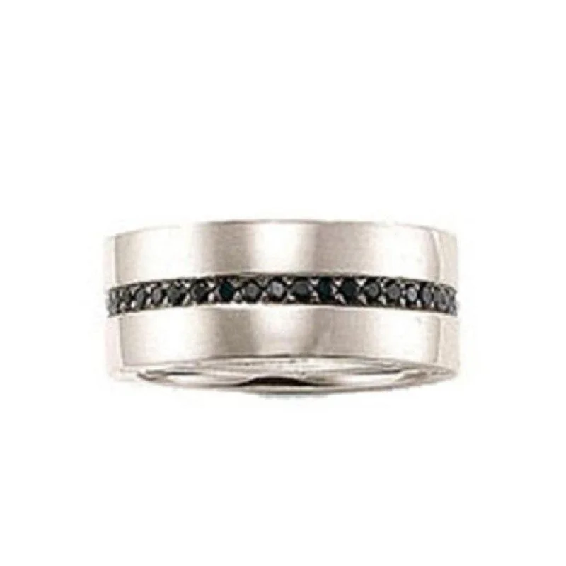 Dazzle With Discounts – Shop Jewelry On Sale Sterling Band with Black Zirconia