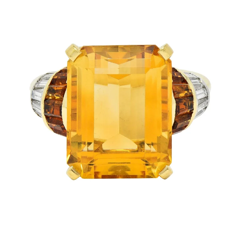 Luxury Jewelry Sale – Elegant Styles At Unbeatable Prices Mid-Century 14.85 CTW Citrine Diamond Platinum 18 Karat Gold Vintage Cocktail Ring Luxury Jewelry Sale – Elegant Styles At Unbeatable Prices Mid-Century 14.85 CTW Citrine Diamond Platinum 18 Karat Gold Vintage Cocktail Ring