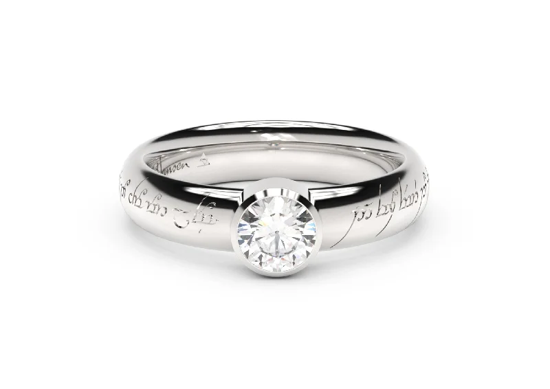 Timeless Beauty, Unbeatable Deals – Jewelry Sale On Modern Elvish Engagement Ring, White Gold & Platinum