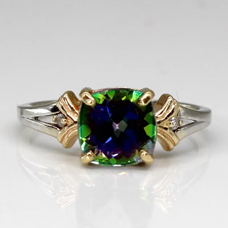 Best Jewelry Sale Prices – Limited-Time Offer Mystic Topaz & Diamond Ring | 3.00ct | 0.02ctw | SZ 8 |