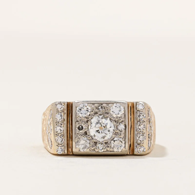 Shop Modern Jewelry Collections With Exclusive Discounts Vintage Pave Set Diamond Ring | 0.91ctw | SZ 10.25 |