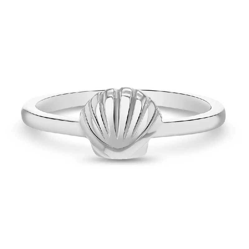 Buy More, Save More On Stunning Jewelry Pieces Polished Seashell Size 4-7 Kids / Teen Ring - Sterling Silver