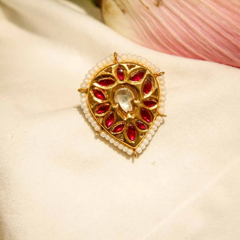 Jewelry Clearance Sale – Final Reductions Polki Jadau Gold Plated Silver Ring