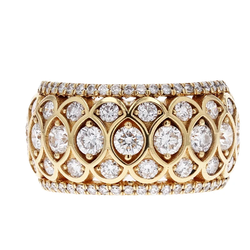 Limited-Stock Jewelry Sale – Shop Before It's Gone Precision Set 5-Row Honeycomb Diamond Band Limited-Stock Jewelry Sale – Shop Before It's Gone Precision Set 5-Row Honeycomb Diamond Band