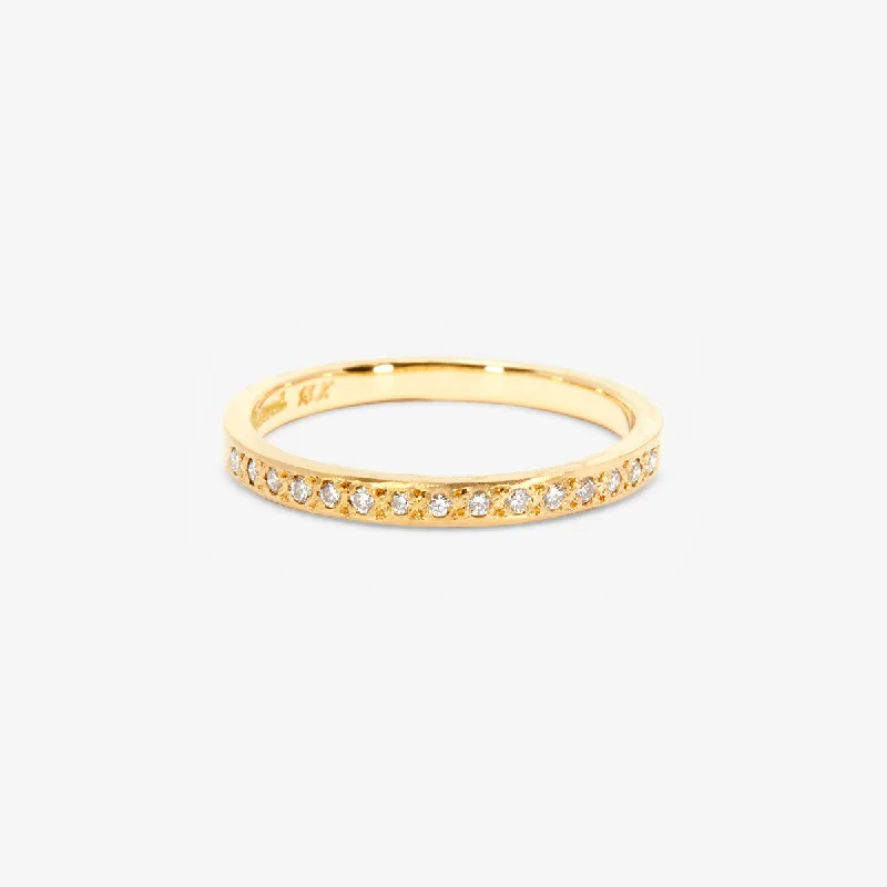 Elegant Jewelry, Exclusive Prices – Shop Now R15001W | White Diamond Hammered Half-Eternity Band