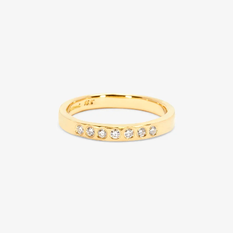 High-End Sparkle, Low-End Prices – Jewelry Sale Live R16002W | 2.8mm Seven White Diamonds Band