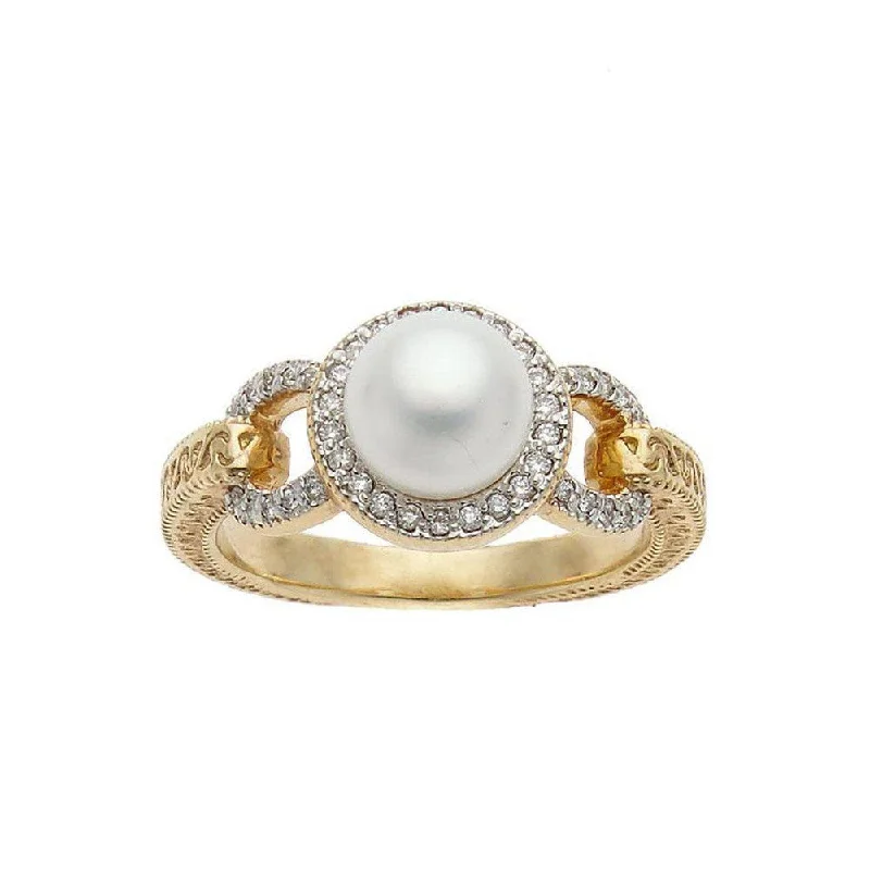 Trendy Minimalist Jewelry For Everyday Wear Signature 14k Pearl Ring Size 6