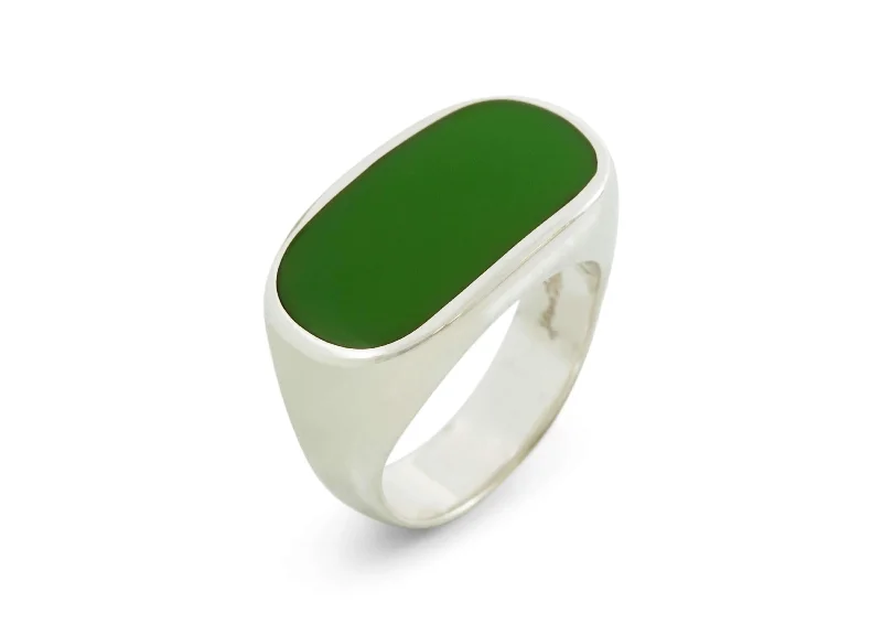 Luxury Jewelry At Unbeatable Discounts Oblong Resin Rings, Sterling Silver