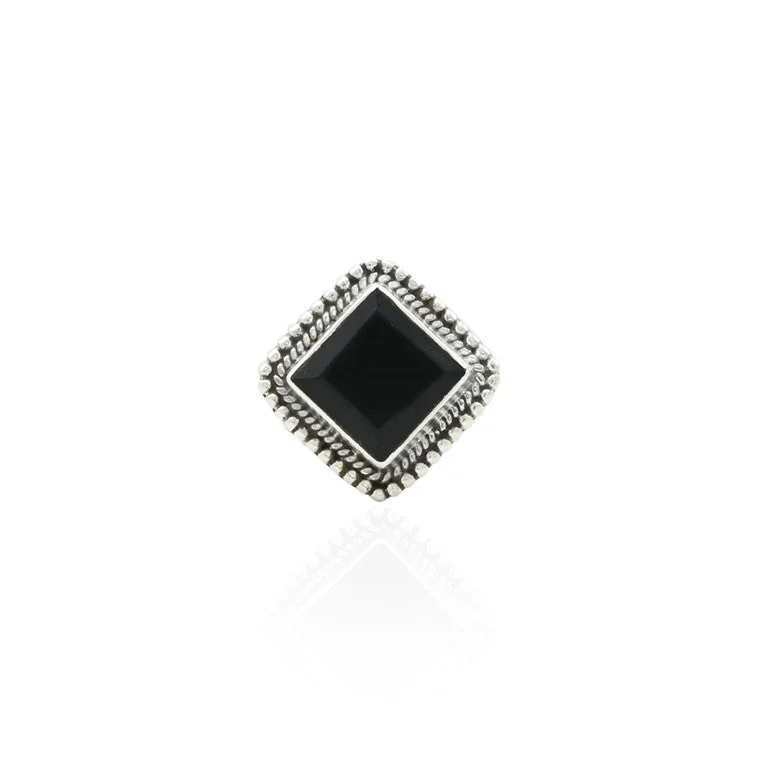 Shop Handcrafted Jewelry At Special Promotional Rates Silver Classy Beady Black Ring