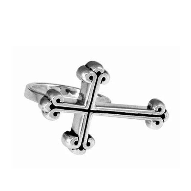 Shop Stylish Jewelry Now And Save Big Small Traditional Cross Ring Sizes 6.5, 7