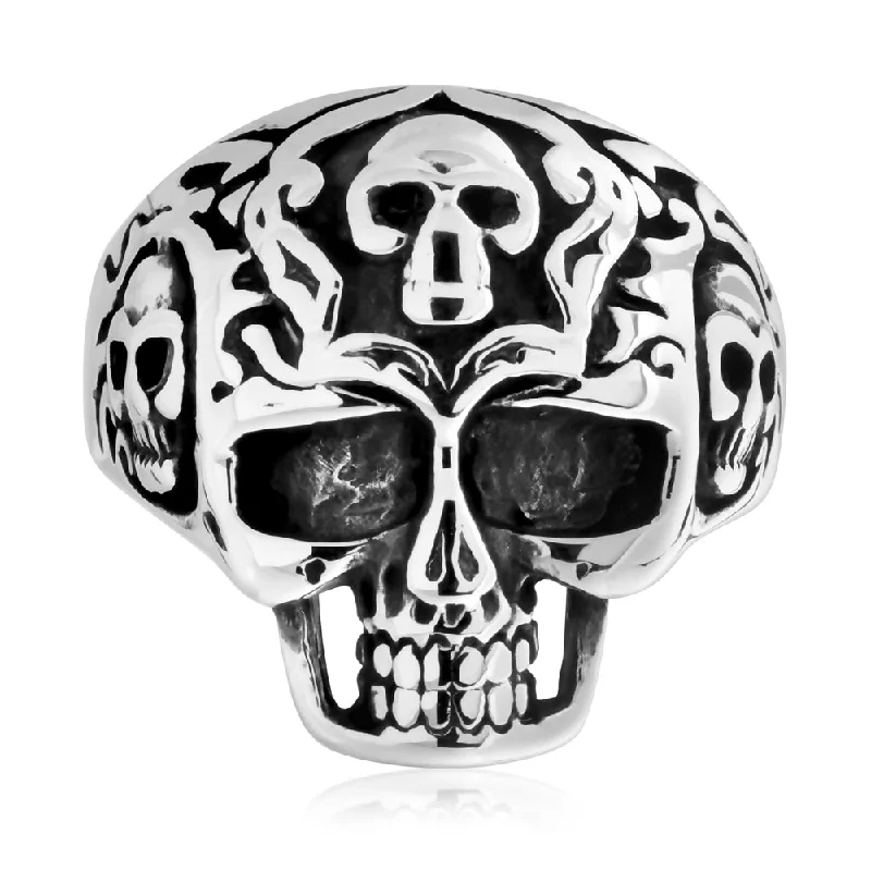 Exclusive Jewelry Sale – Shine For Less Stainless Steel Skull Ring