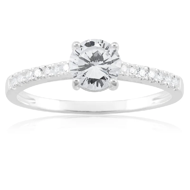 Affordable Luxury Jewelry – Style At A Great Price Sterling Silver Cubic Zirconia Solitaire Fancy Ring