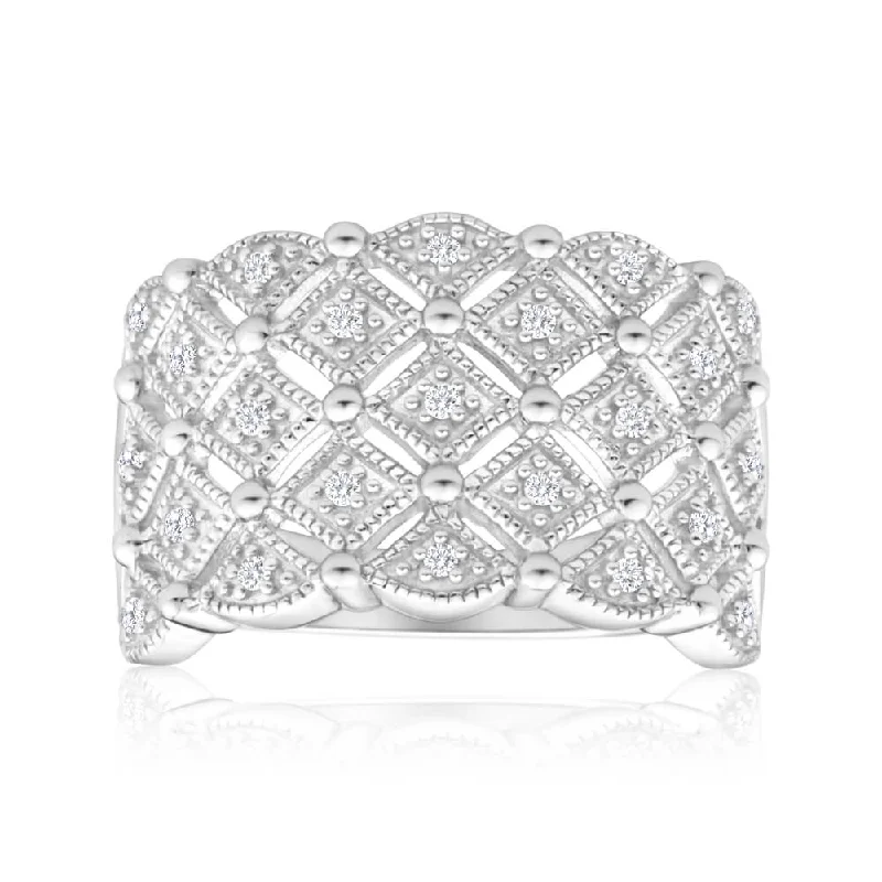 Luxury Jewelry Without The Luxury Price Tag Sterling Silver Diamond Dress Ring
