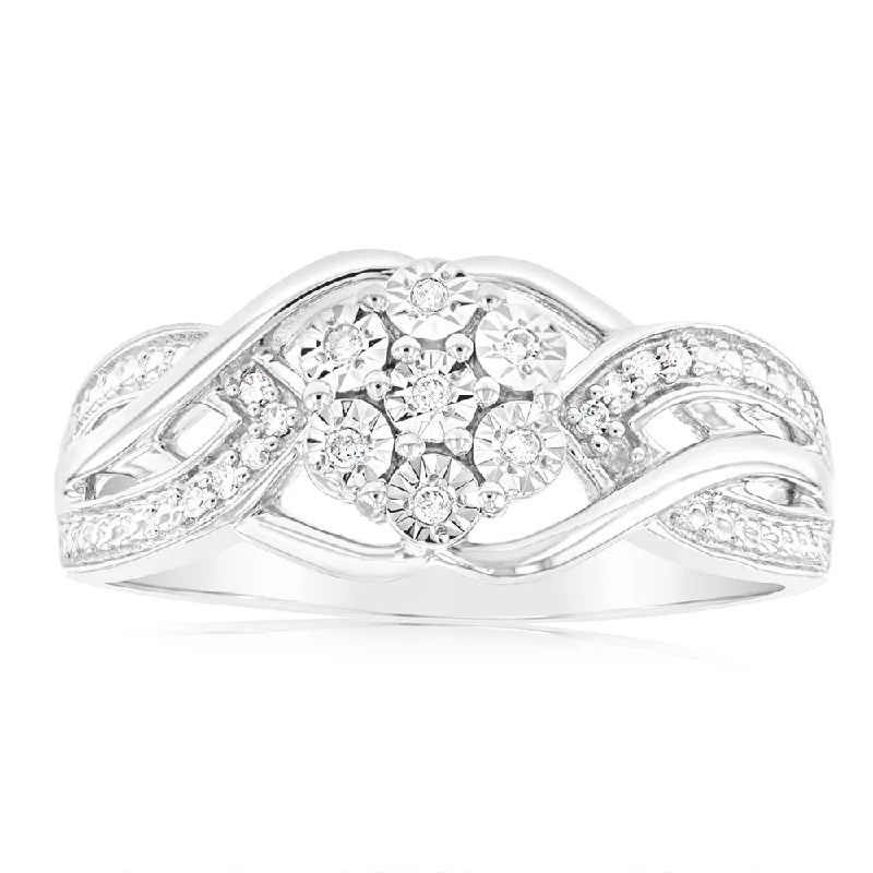 Luxury Meets Affordability – Jewelry Sale Live Now Sterling Silver Diamond Ring with 17 Brilliant Cut Diamonds Luxury Meets Affordability – Jewelry Sale Live Now Sterling Silver Diamond Ring with 17 Brilliant Cut Diamonds