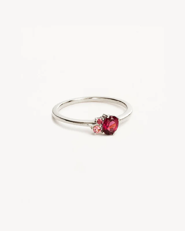 Exclusive Online Jewelry Sale – Don't Wait Sterling Silver Kindred Birthstone Ring - July