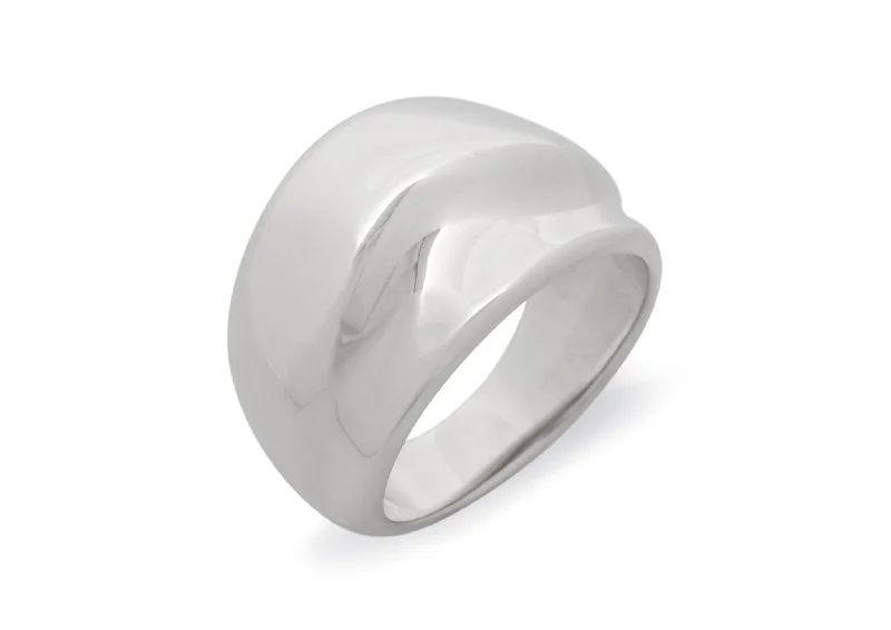 Limited-Time Jewelry Sale – Elegant Styles At Less Medium Domed Wave Ring, Sterling Silver