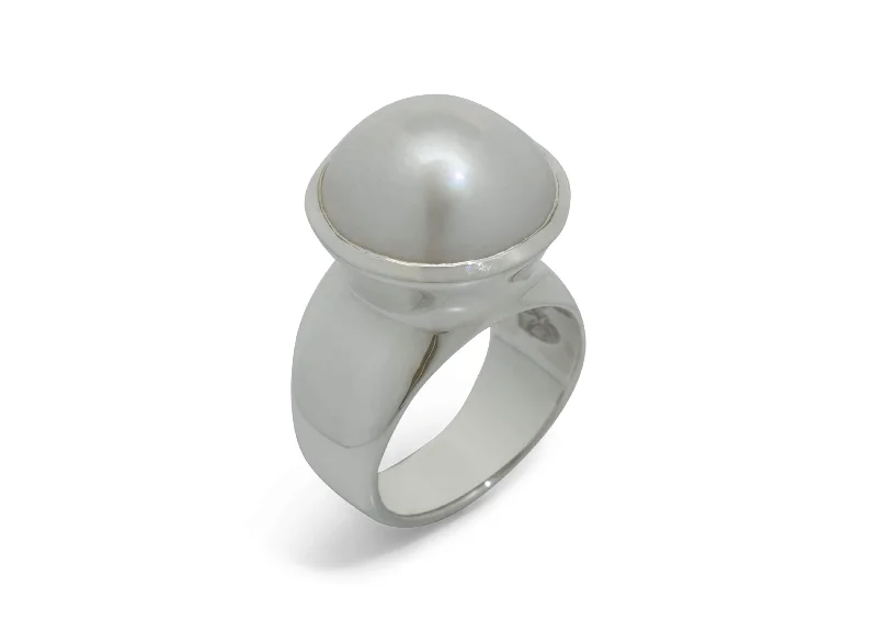 Personalized Jewelry Sale – Meaningful Gifts At Great Prices Luminescent Mabe Pearl Ring, Sterling Silver