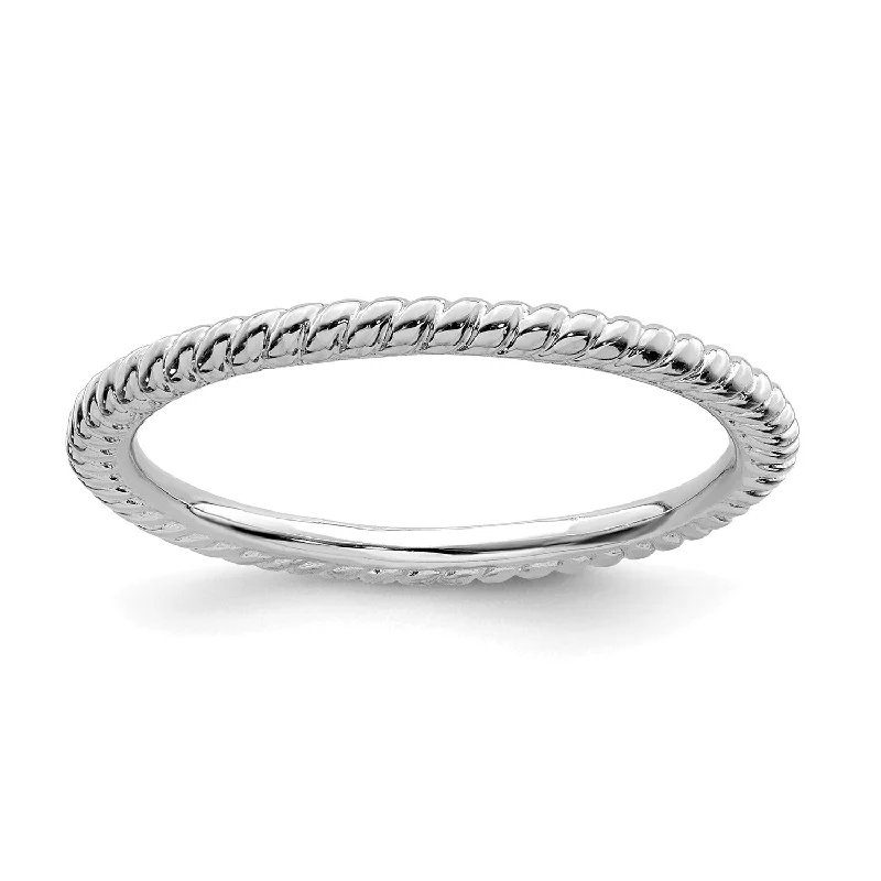 Bestselling Jewelry Now On Sale – Elevate Your Look Sterling Silver Stackable Expressions Rhodium Twisted Ring