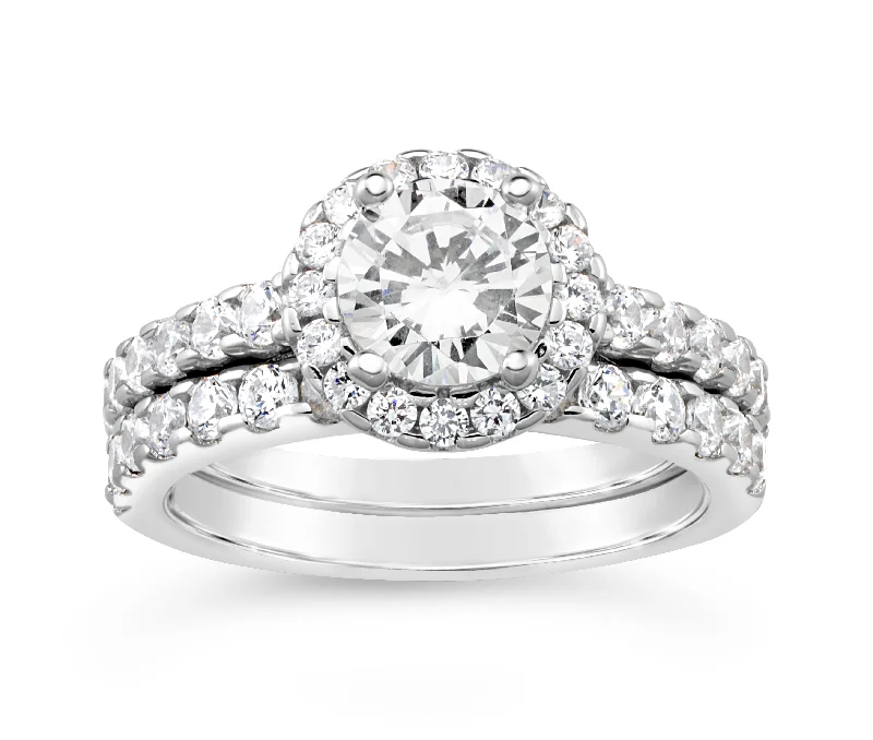 Jewelry Deals That Outshine The Rest Sterling Silver Zirconia 2 Ring Set