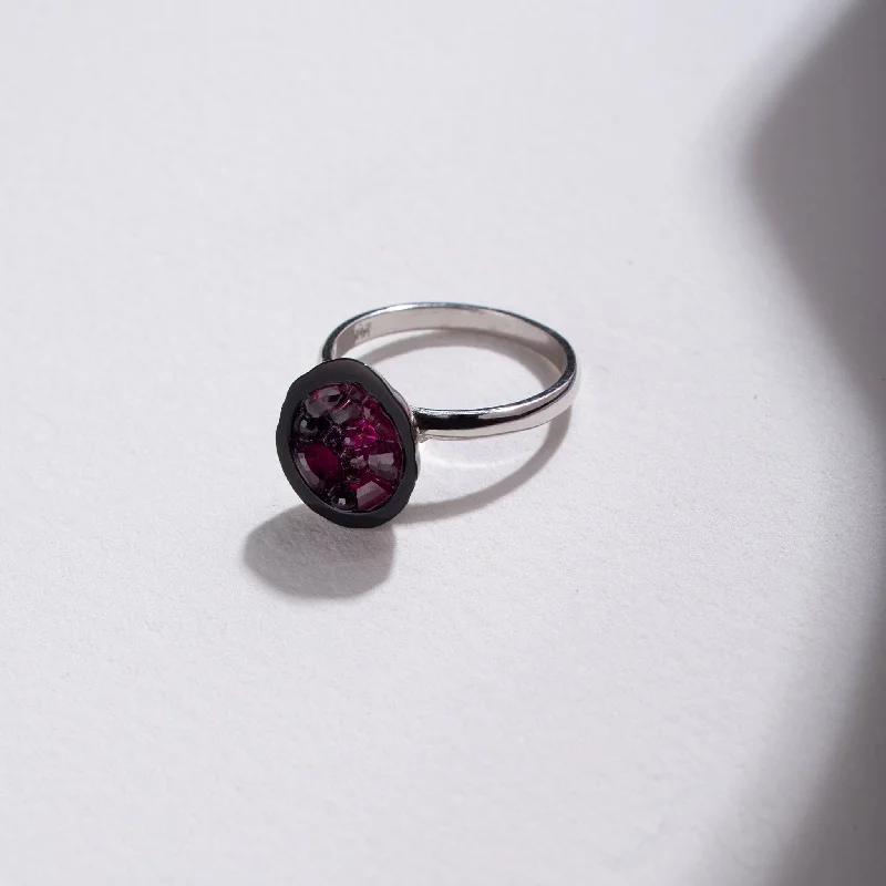 Shop Fine Jewelry With Amazing Deals Tahitian Pearl Geode Ring With Ruby
