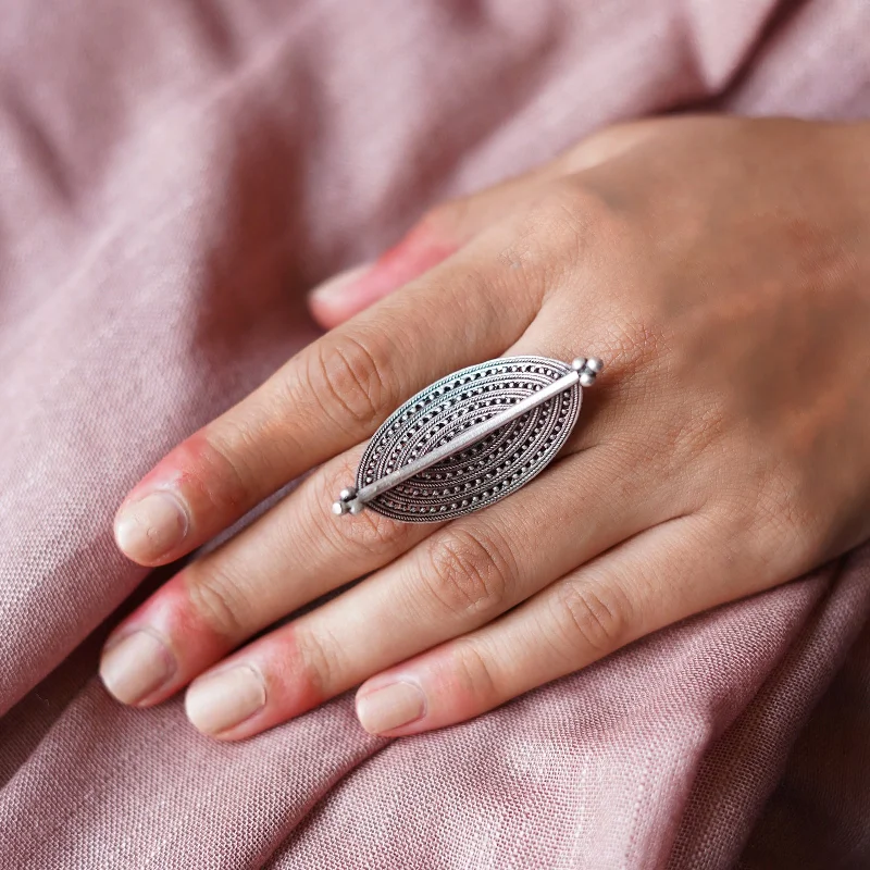 Luxury Meets Affordability – Jewelry Sale Now Live Teejh Dhanya Silver Oxidised Ring Luxury Meets Affordability – Jewelry Sale Now Live Teejh Dhanya Silver Oxidised Ring