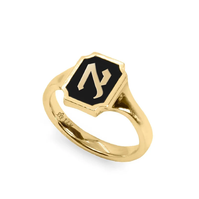 Last Chance To Grab Your Favorite Jewelry At A Discount Tom Ring Signet Enamel Gold Ring - Hebrew letter Last Chance To Grab Your Favorite Jewelry At A Discount Tom Ring Signet Enamel Gold Ring - Hebrew letter