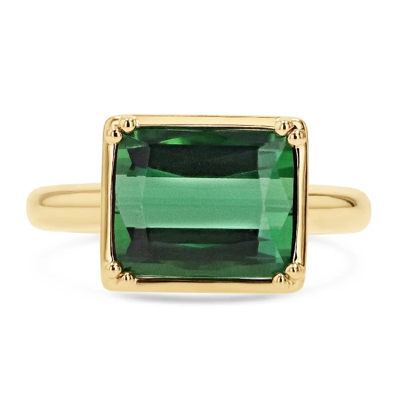 Elegant Jewelry Styles At Budget-Friendly Prices Tourmaline Bezel-Set Gemstone Ring