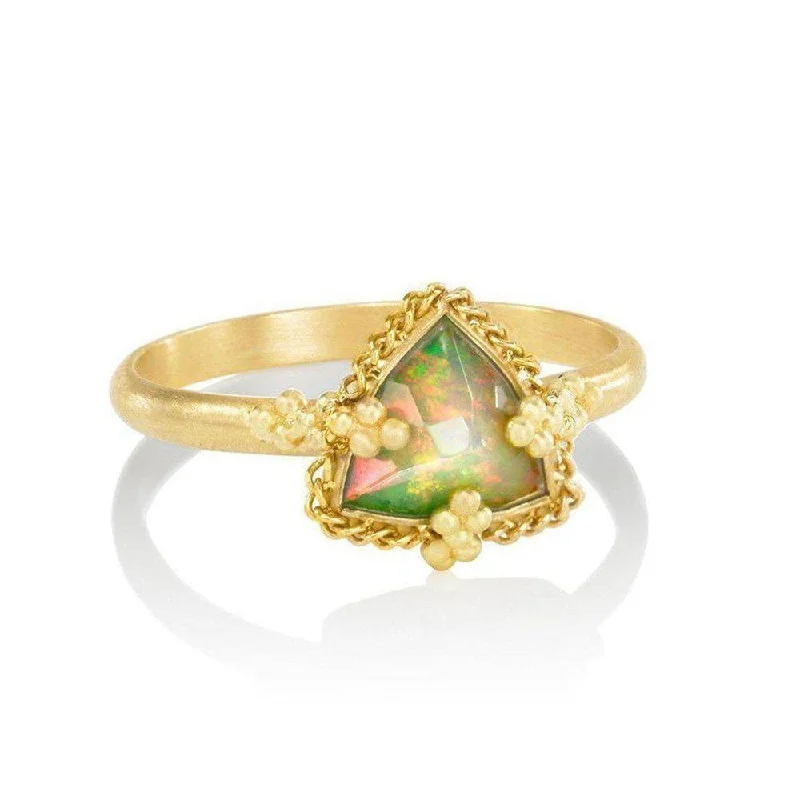 Stunning Jewelry At A Fraction Of The Price Triangle Prong Opal Ring