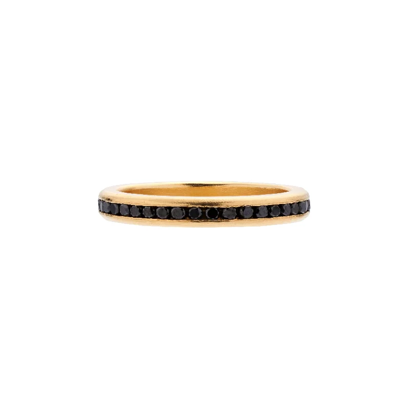 Jewelry Clearance Event – Stock Up Before It's Over Tura Sugden 18k Yellow Gold Black Diamond Channel Eternity Band