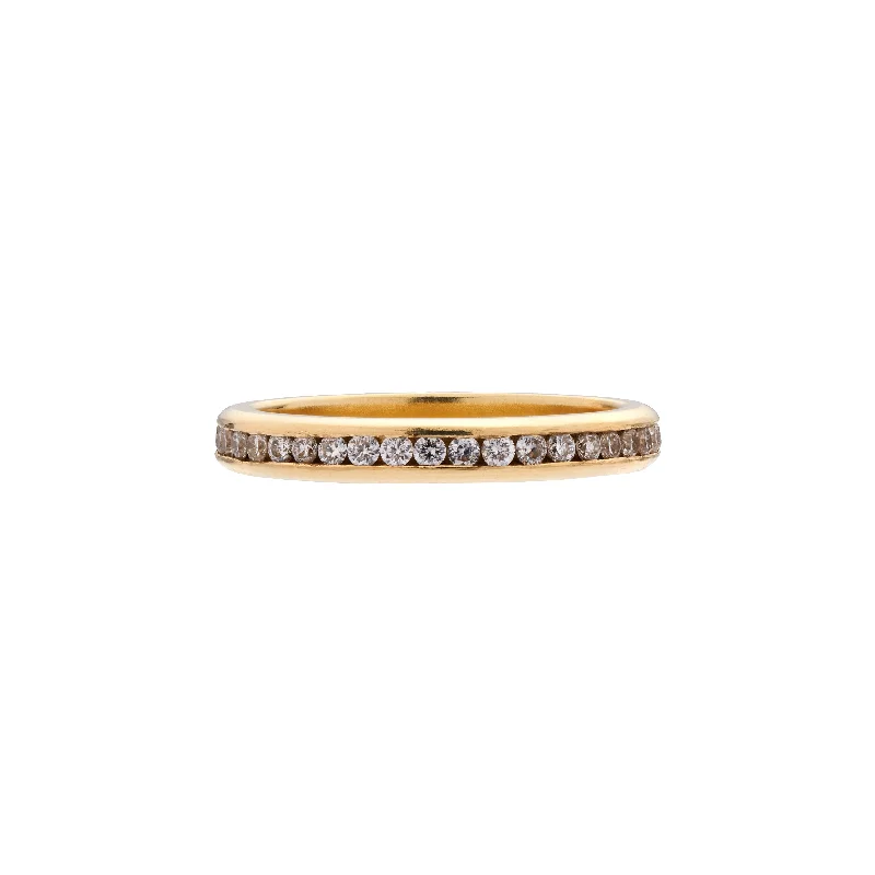 Elevate Your Jewelry Collection With Limited-Time Savings Tura Sugden 18k Yellow Gold White Diamond Channel Eternity Band