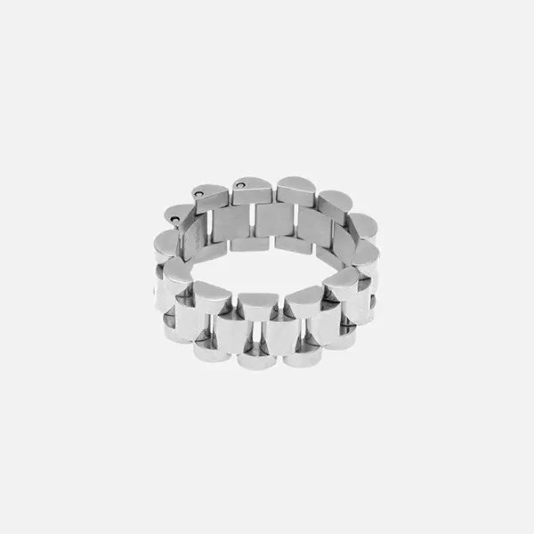 Your Perfect Accessory Now At The Best Price "MONTRE" LINK RING - WHITE GOLD