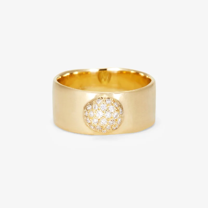 Special Deals On Handcrafted And Designer Jewelry R10801W | White Diamond Dome Ring