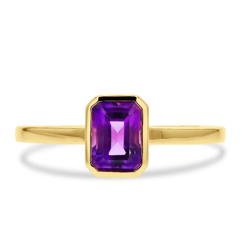 Elevate Your Jewelry Collection With Limited-Time Savings Amethyst Bezel Ring