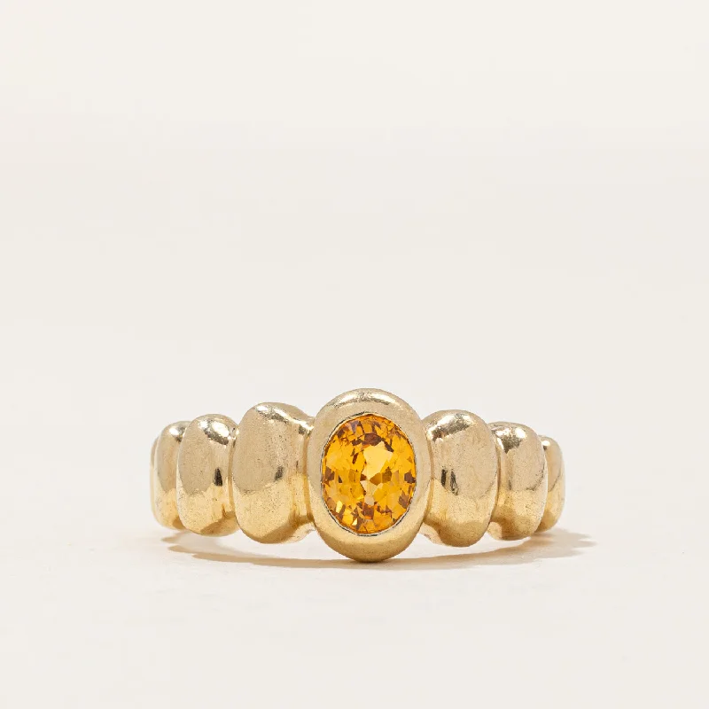 Handcrafted Jewelry Sale – Unique Designs At Low Prices Yellow Sapphire Cocktail Ring | 0.88ct | SZ 7 |