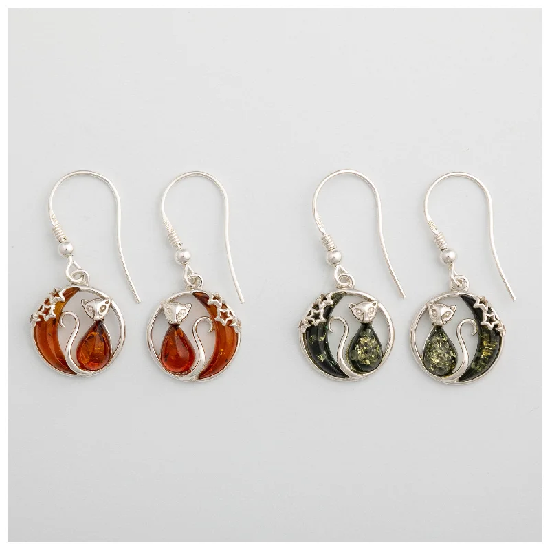 Sparkle More For Less – Jewelry Sale Happening Now Moonlight Cat Sterling & Amber Earrings Sparkle More For Less – Jewelry Sale Happening Now Moonlight Cat Sterling & Amber Earrings