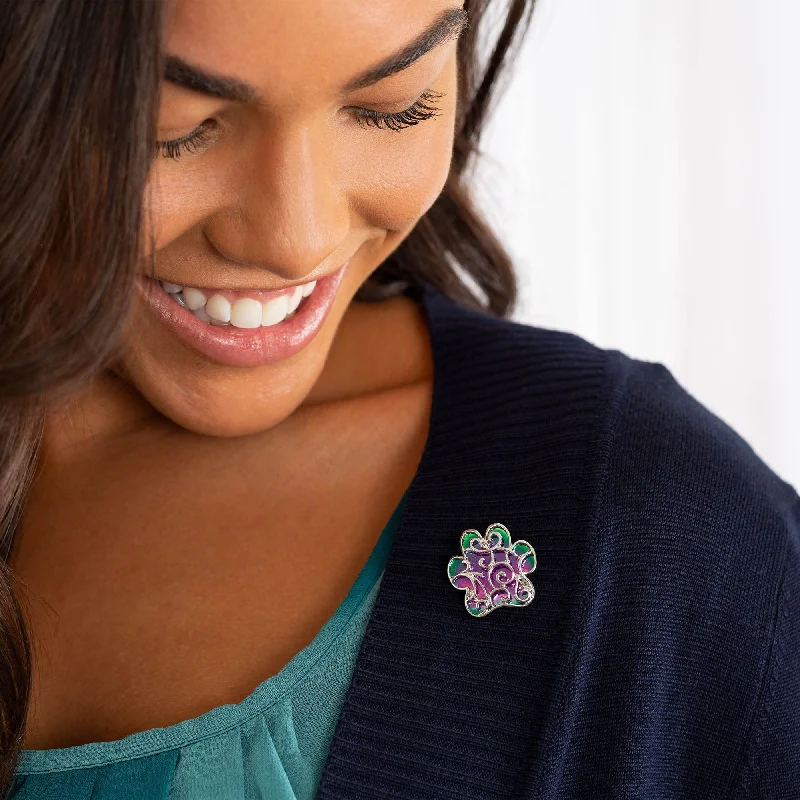 Luxury Handcrafted Jewelry For Elegant Looks Fur-Ever Home Rainbow Paw Pin