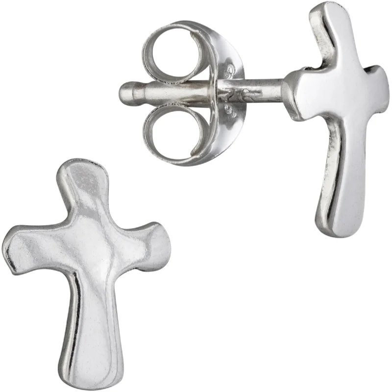 Timeless Jewelry At Special Discount Rates Cross Sterling Silver Post Earrings