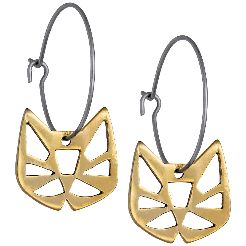 Jewelry Sale – Exclusive Styles At Lower Prices Mosaic Cat Brass Earrings