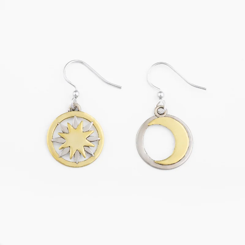 Elegant Designs, Unbeatable Discounts – Shop Jewelry Now Sun & Moon Mixed Metal Earrings Elegant Designs, Unbeatable Discounts – Shop Jewelry Now Sun & Moon Mixed Metal Earrings