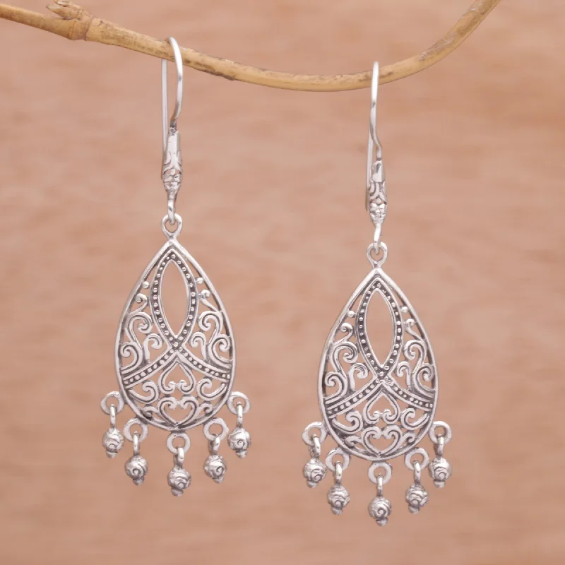 Exclusive Jewelry Sale – Grab Timeless Pieces Now Ballroom Crest Artisan Handmade 925 Sterling Silver Chandelier Earrings
