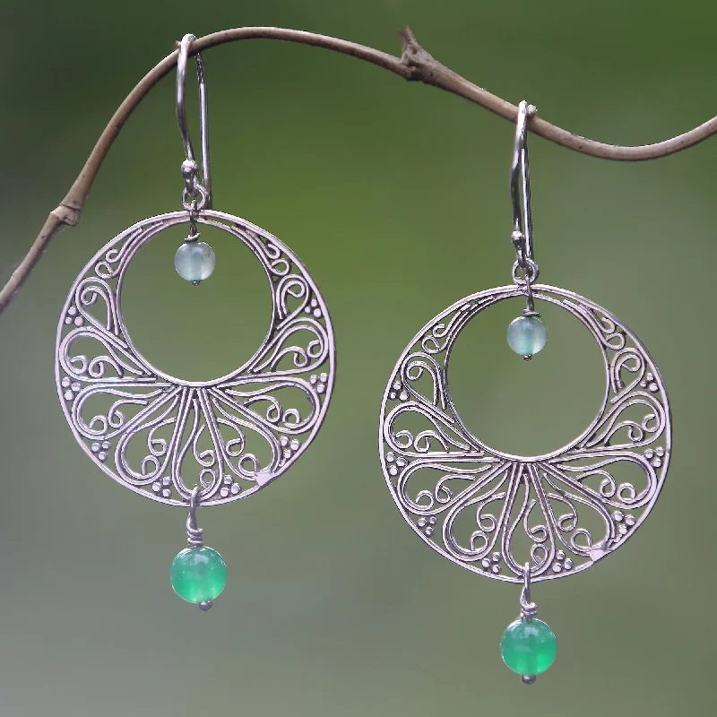 Last Chance To Grab Your Favorite Jewelry At A Discount Ballroom Dance Handmade 925 Sterling Silver Green Quartz Dangle Earrings