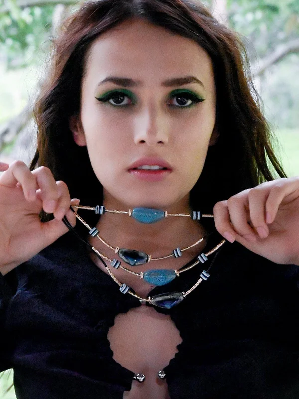 Flash Sale On Stunning Jewelry – Don't Miss Out Odette Women Blue Metal Necklace