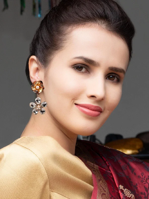 Best-Selling Jewelry Now Available At Special Deals Odette Women Clear Metal Arrangement Earrings