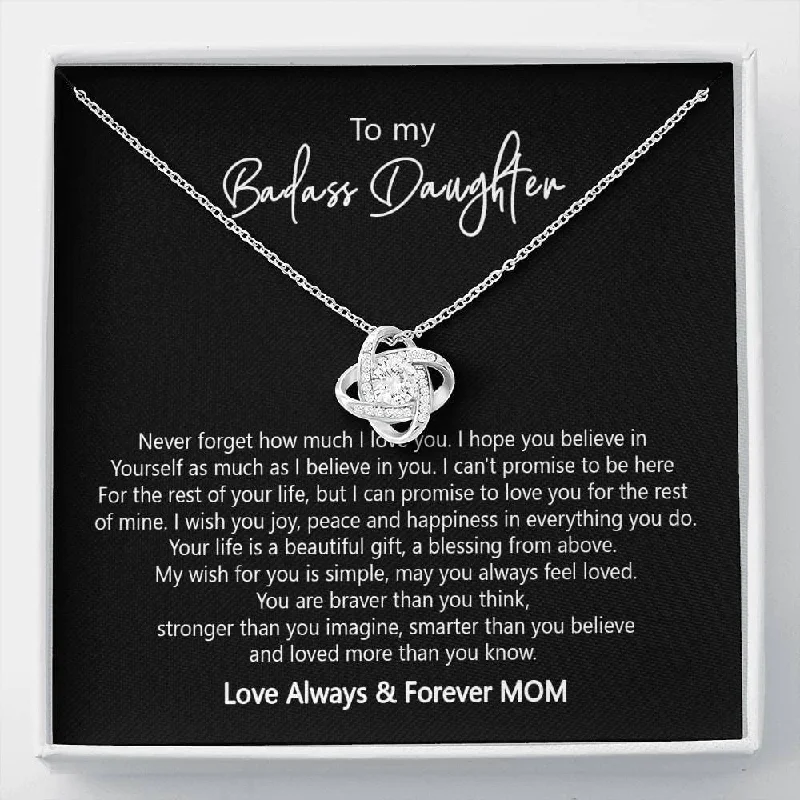 Stunning Jewelry At Even More Stunning Prices Daughter gift necklace daughter birthday gift gift for daughter daughter jewelry to my badass daughter love knot