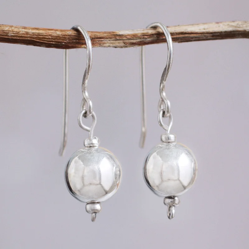 Handcrafted Jewelry Sale – Unique Designs At Low Prices Eternal Moonlight Polished Sterling Silver Handcrafted Dangle Earrings