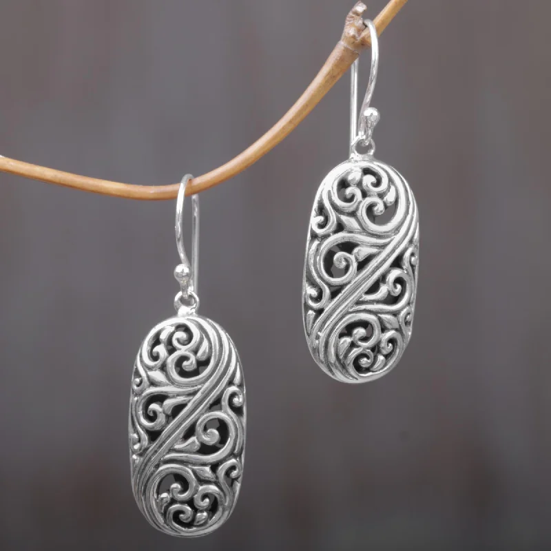 Grab Exquisite Jewelry At The Lowest Prices Forest of Vines Balinese Sterling Silver Swirl Motif Dangle Earrings Grab Exquisite Jewelry At The Lowest Prices Forest of Vines Balinese Sterling Silver Swirl Motif Dangle Earrings
